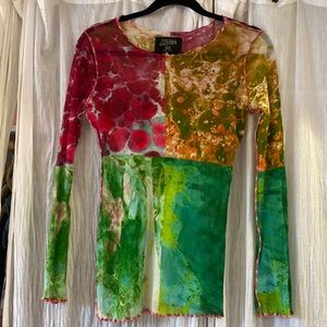 Jean Paul Gaultier sheer mesh top, size medium